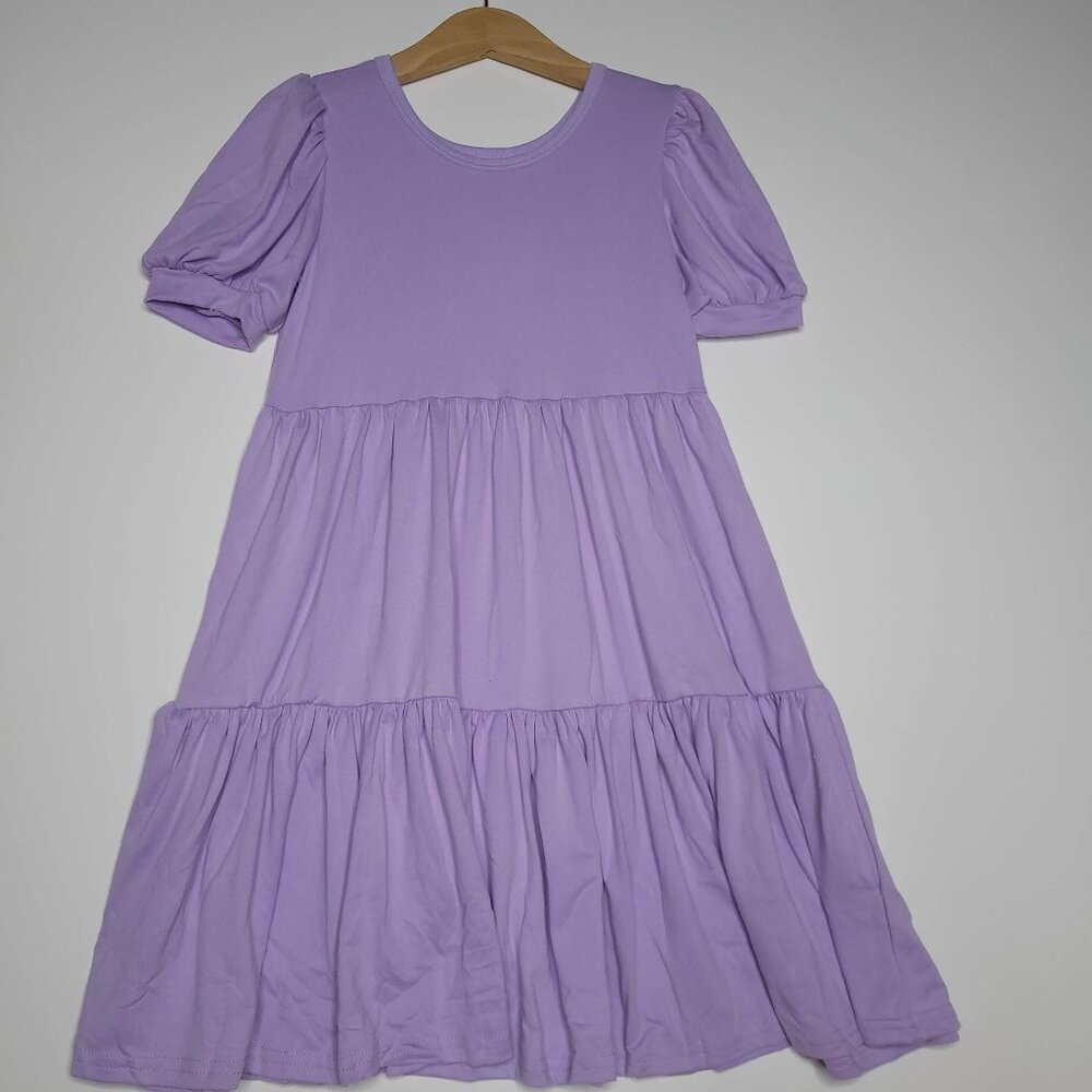 DotDotSmile Size 5/6 Tier Dress - NWT Solid Purple
